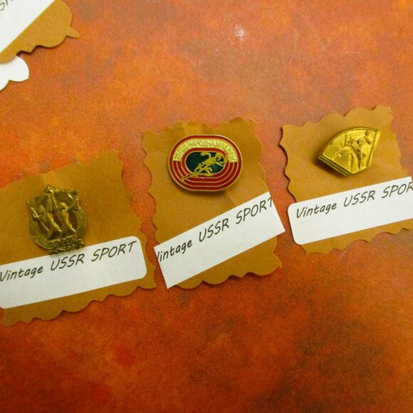 Vintage USSR Sports Lapel Pin Lot ~ SOVIET UNION Track and Field Event Pins - Picture 6 of 9